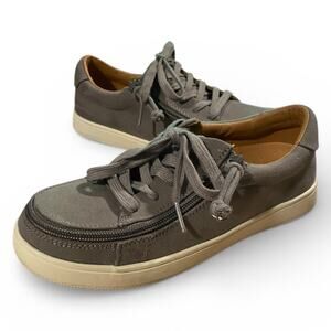 Billy Gore Low Top Zip On Adaptive Women's Sneakers 6 Wide Gray Suede